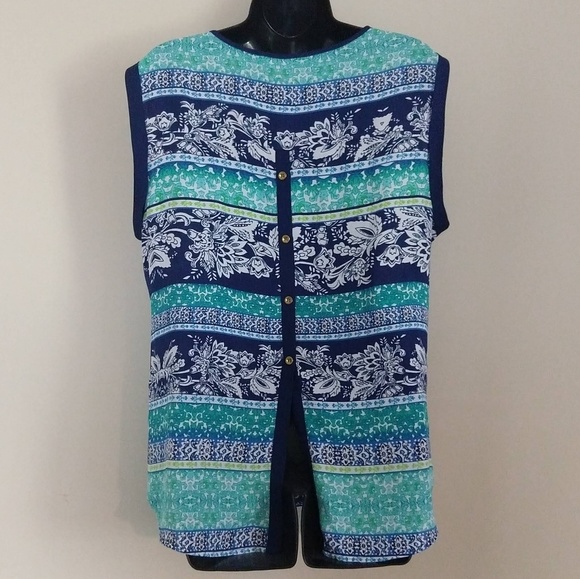 Zac & Rachel Cap Sleeve Top Large - Picture 5 of 8